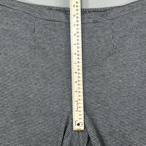 Alfred Dunner Pants Women's 16 Black White Houndstooth Pockets Stretch Pull On - Picture 6 of 9